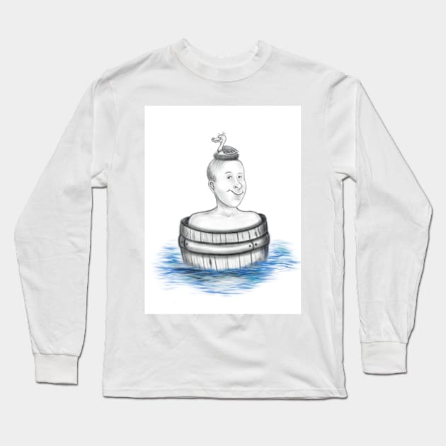 Guy in a barrel Long Sleeve T-Shirt by TempoTees